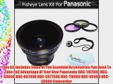 Fisheye Lens Kit For Panasonic HDC-TM700K HDC-SD600K HDC-HS700K HDC-SDT750K HDC-TM900K HDC-HS900K