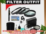 Deluxe 7 Piece Filter Kit Which Includes A  1  2  4  10 Close-Up Macro Filter Set with Pouch