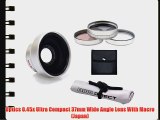 Canon VIXIA HF M31 High Definition 0.45x Wide Angle Lens w/Macro (37mm)   3 Piece Lens Filter