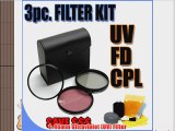 3 Piece Filter Kit UV FD CPL 46mm Filters w/ Hard Case for JVC Camcorders   MORE!!!