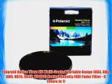 Polaroid Optics 77mm HD Multi-Coated Variable Range (ND3 ND6 ND9 ND16 ND32 ND400) Neutral Density