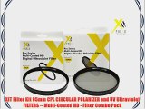 XIT Filter Kit 95mm CPL CIRCULAR POLARIZER and UV Ultraviolet FILTERS -- Multi-Coated HD -