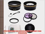 .43x Wide Angle Lens 2.2x Telephoto Lens 3 Piece Multi-Coated Filter Kit (UV-FLD-CPL) Lens