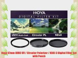 Hoya 67mm (HMC UV / Circular Polarizer / ND8) 3 Digital Filter Set with Pouch