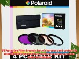 Polaroid Optics 4 Piece Filter Set (UV CPL FLD WARMING) For The Pentax K-X K-7 K-5 K-R 645D