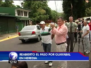 Fue reabierto el paso por el sector del Guayabal en Heredia