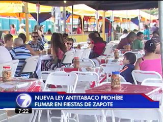 Salud ha realizado seis partes a personas por fumar en las fiestas en Zapote