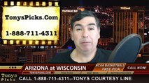 Wisconsin Badgers vs. Arizona Wildcats Free Pick Prediction NCAA Tournament College Basketball Odds Preview 3-28-2015