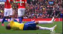 Salvaje pisoton de Gary Medel a Neymar Brasil vs Chile en Londres