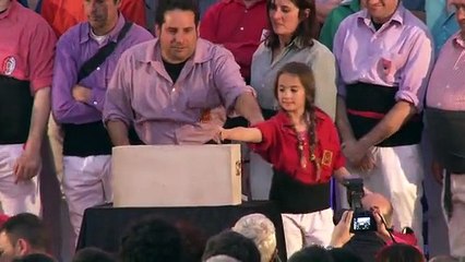 Acte de col·locació de la primera pedra del Museu Casteller de Catalunya.