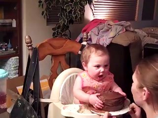 Just a One Year Old Baby having her First Birthday Cake.. and it's hilarious!!