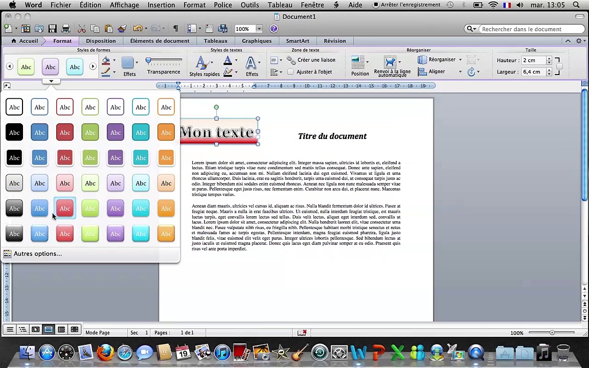 Tuto Word 2011 (Mac)