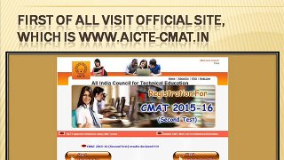 Declared Result 2015 On aicte-cmat.in, View It Merit List By Roll No