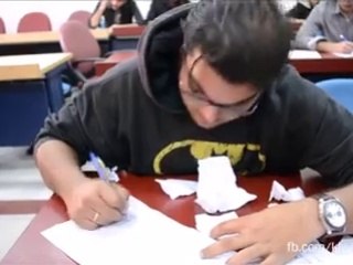 When teacher leaves the exam hall