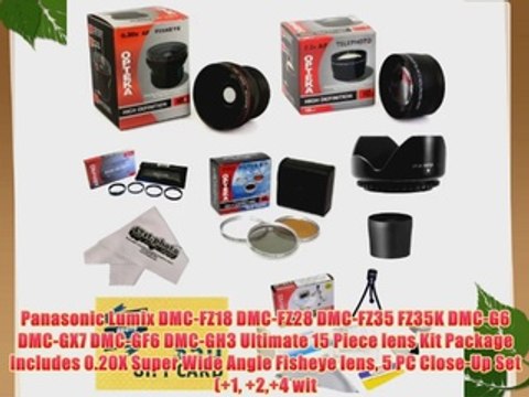 Panasonic Lumix DMC-FZ18 DMC-FZ28 DMC-FZ35 FZ35K DMC-G6 DMC-GX7 DMC-GF6 DMC-GH3 Ultimate 15
