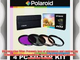 Polaroid Optics 4 Piece Filter Set (UV CPL FLD WARMING) For The Canon Digital EOS Rebel T3