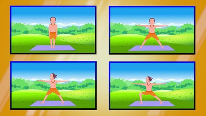 Learn Yoga in Hindi - Virabhadrasana II