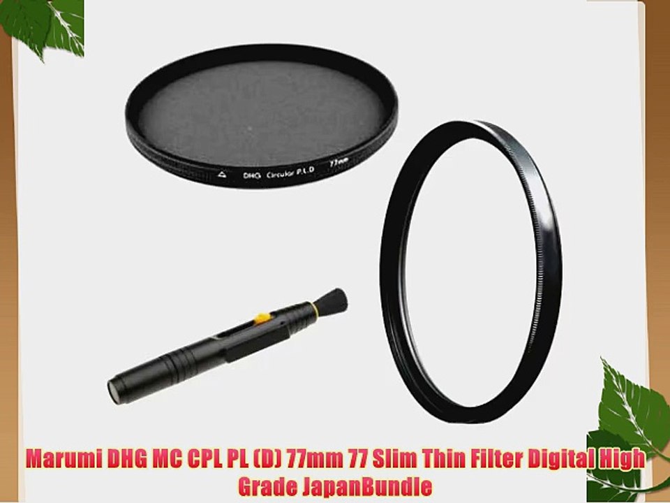 Marumi DHG MC CPL PL (D) 77mm 77 Slim Thin Filter Digital High Grade JapanBundle