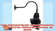 13 Watt - LED Gooseneck Sign Light - Replaces 75W Incandescent - 120/208/240/277 Volt - 4000K