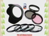 58mm Multi-Coated 7 Piece Filter Set Includes 3 PC Filter Kit (UV-CPL-FLD-) And 4 PC Close
