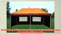 10'x20' Pop up 6 Walls Canopy Party Tent Gazebo Ez Orange Flame - E Model /By DELTA Canopies
