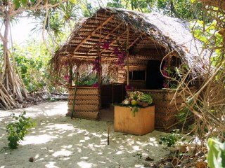 Johnny Moriau - ll tape sur des bambous