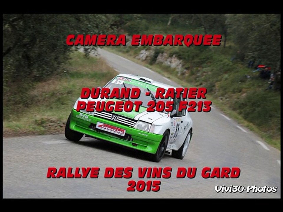 camera embarquee durand - ratier collias rallye des vins du gard 2015