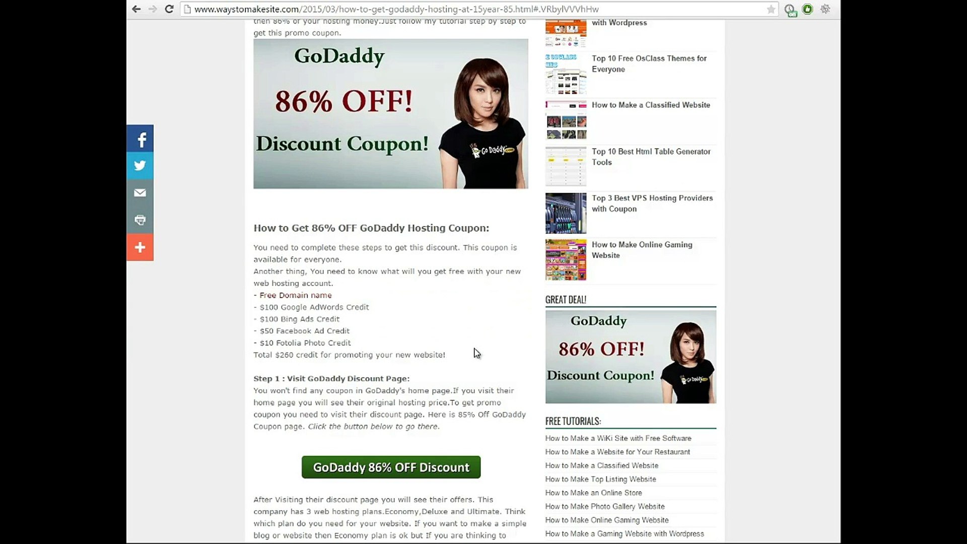 Godaddy 86 Hosting Discount Offer For Everyone Full Tutorial Images, Photos, Reviews