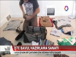 İşte Bavul hazırlama sanatı 1 aylık eşyasını sırt çantasına sığdırmayı başardı
