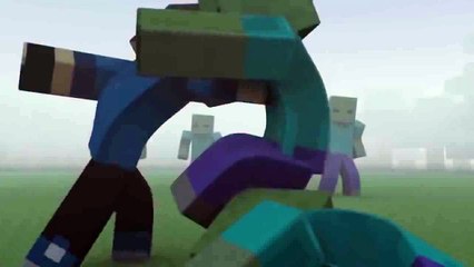 Minecraft Анимация  Стив против Зомби