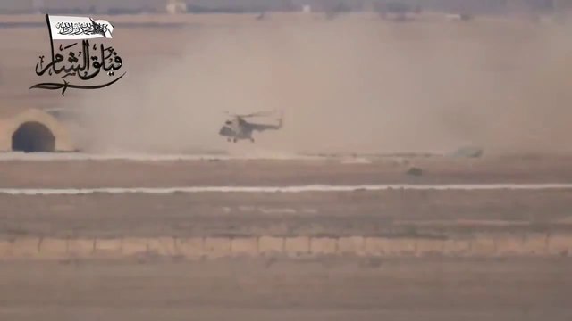 Syria - ISIS shoot down an helicopter before taking the Tabqa Airbase