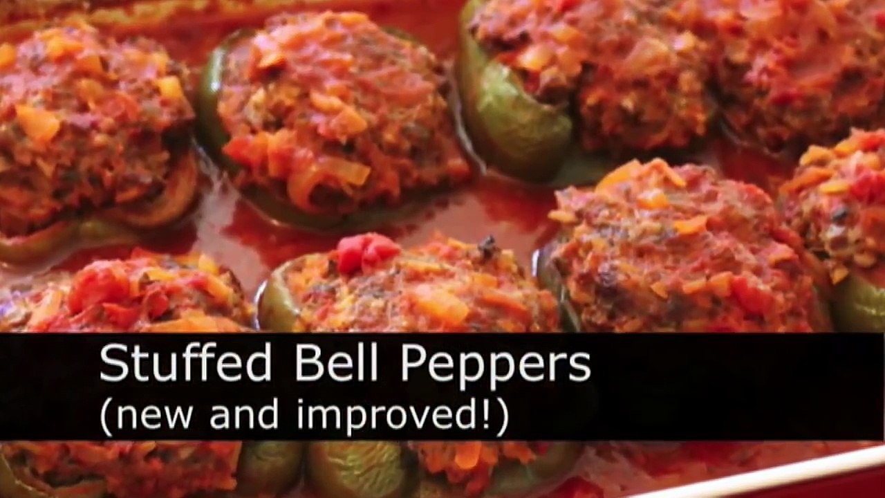 Food Wishes Recipes - Beef and Rice Stuffed Peppers Recipe -  Stuffed Bell Peppers
