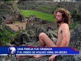 Perú preocupado por pintadas en muros prehispánicos y nudistas en Machu Picchu