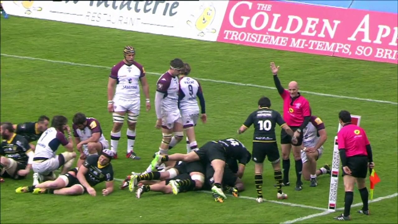 TOP14 - Bordeaux - La Rochelle: Essai Hikairo Forbes (LAR) - J21 - Saison  2014/2015
