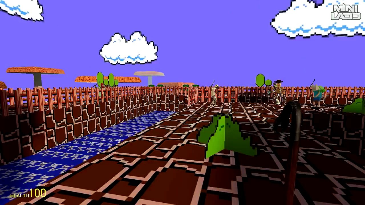 Mini Ladd GMod Deathrun!   Super Mario Bro's, Bowsers Castle, Trolling & More! Funny Moments