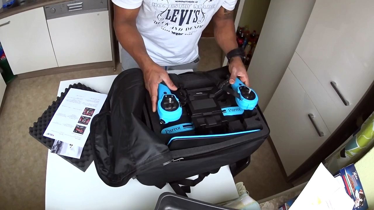 Unboxing Backpack for Parrot Bebop with Sky Controller and Propguards   By MC CASES