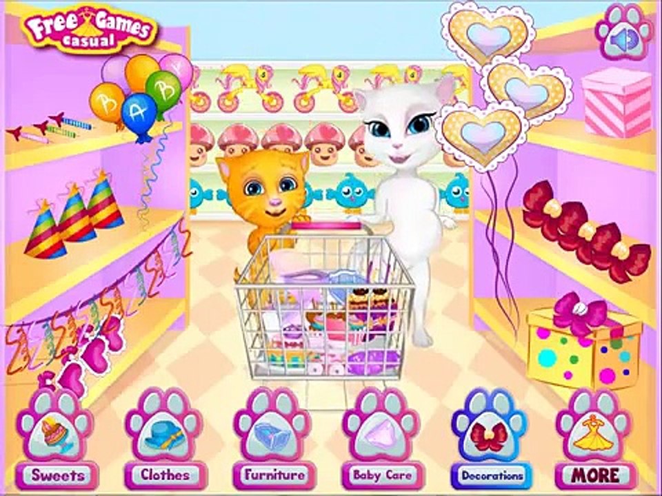 Pregnant Angela Baby Shower - My Talking Tom Games