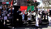 Afganlar Trabzon'da basın açıklaması yaptı.. Şiddet olaylarını kınadı