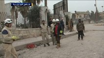 فرق الدفاع المدني والإسعاف تشارك في إنقاذ سكان إدلب