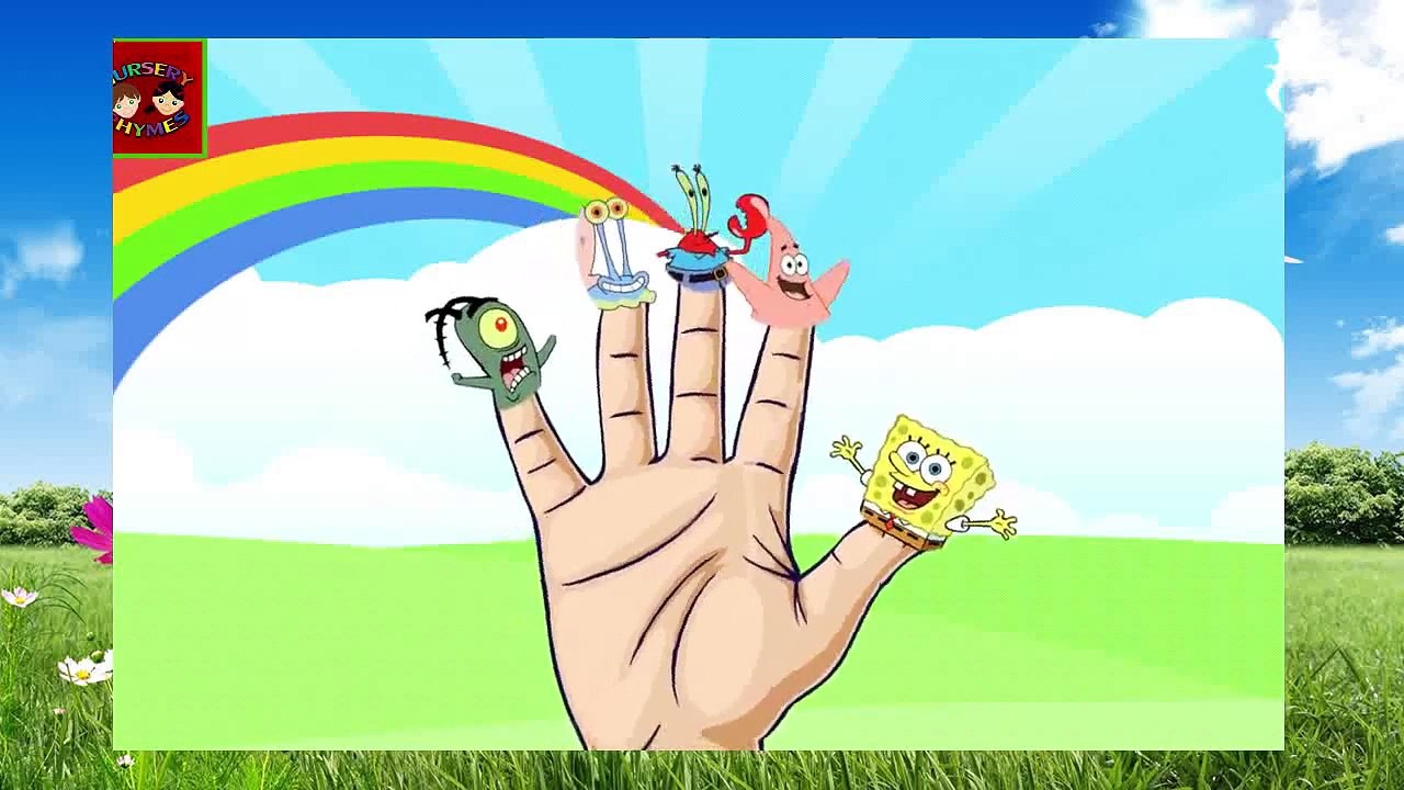 Sponge Bob and The Simpsons Cartoon Finger Family Nursery Rhymes