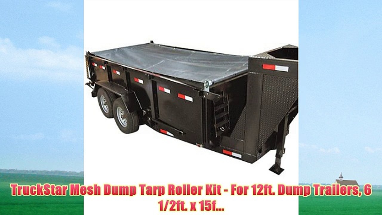 TruckStar Mesh Dump Tarp Roller Kit For 12ft. Dump Trailers 6 1/2ft