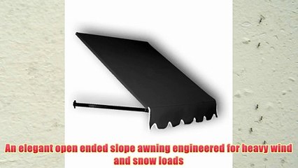 Awntech 4-Feet Dallas Retro Awning for Low Eaves 18 by 36-Inch Black