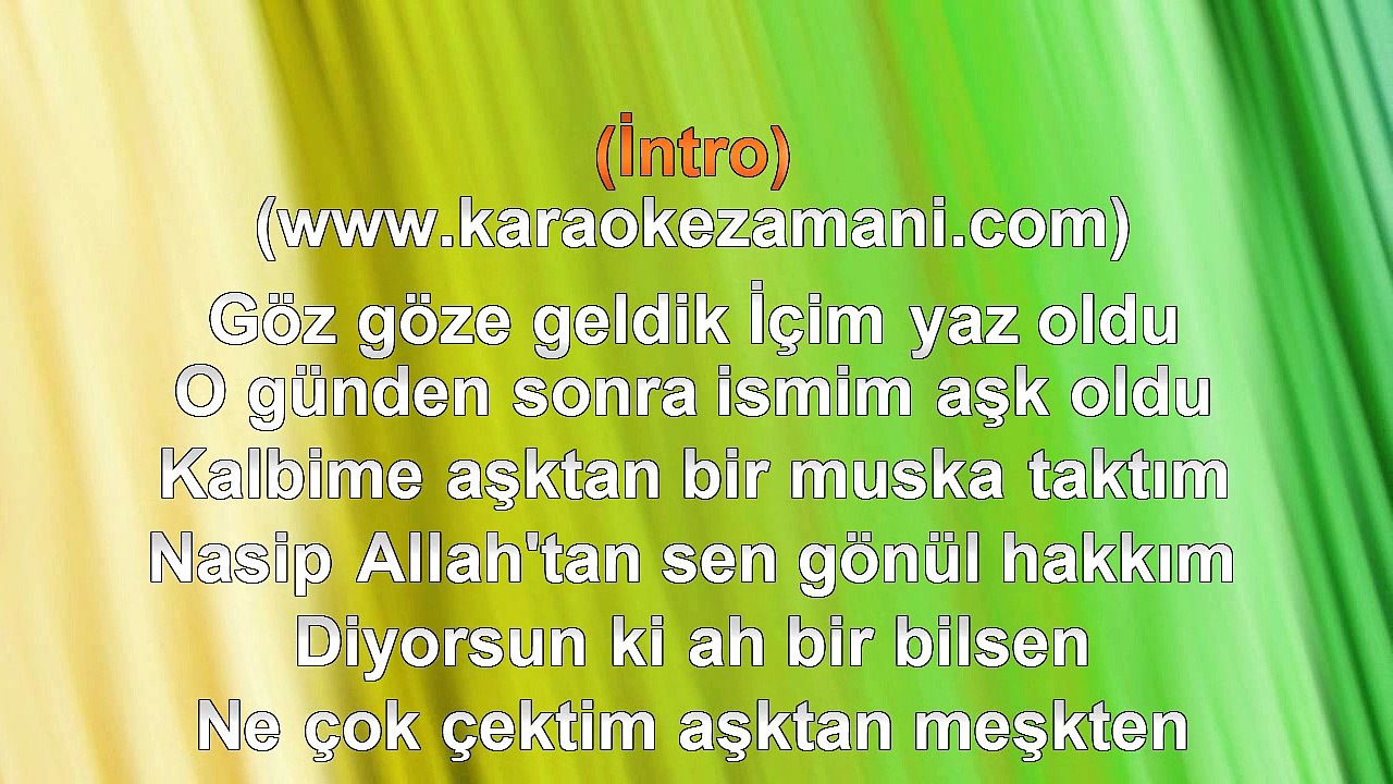 Aşkın Nur Yengi - Öpeyim Geçsin - (2011) TÜRKÇE KARAOKE