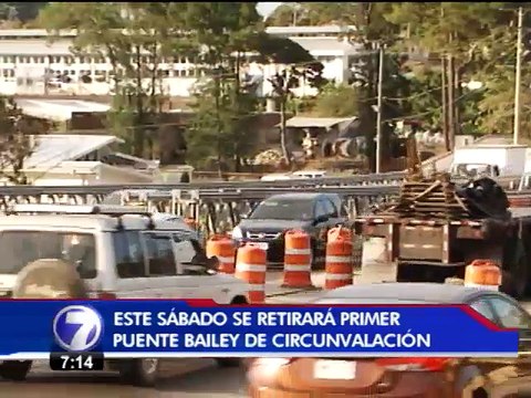 Este fin de semana se cerrará un carril en Circunvalación para remover puente bailey