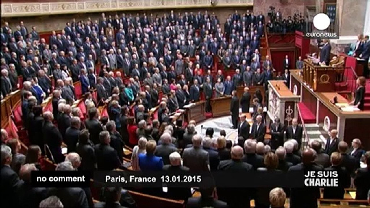 French parliament spontaneously breaks into national anthem in honour of attack victims - no comment