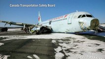 Avião da Air Canada sai da pista e deixa vários feridos