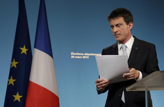 Manuel Valls : La gauche trop dispersée connaît un net recul aux départementales