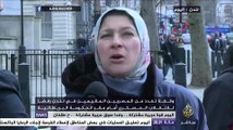 وقفة لأفراد من الجالية المصرية في لندن رفضا للإنقلاب في مصر
