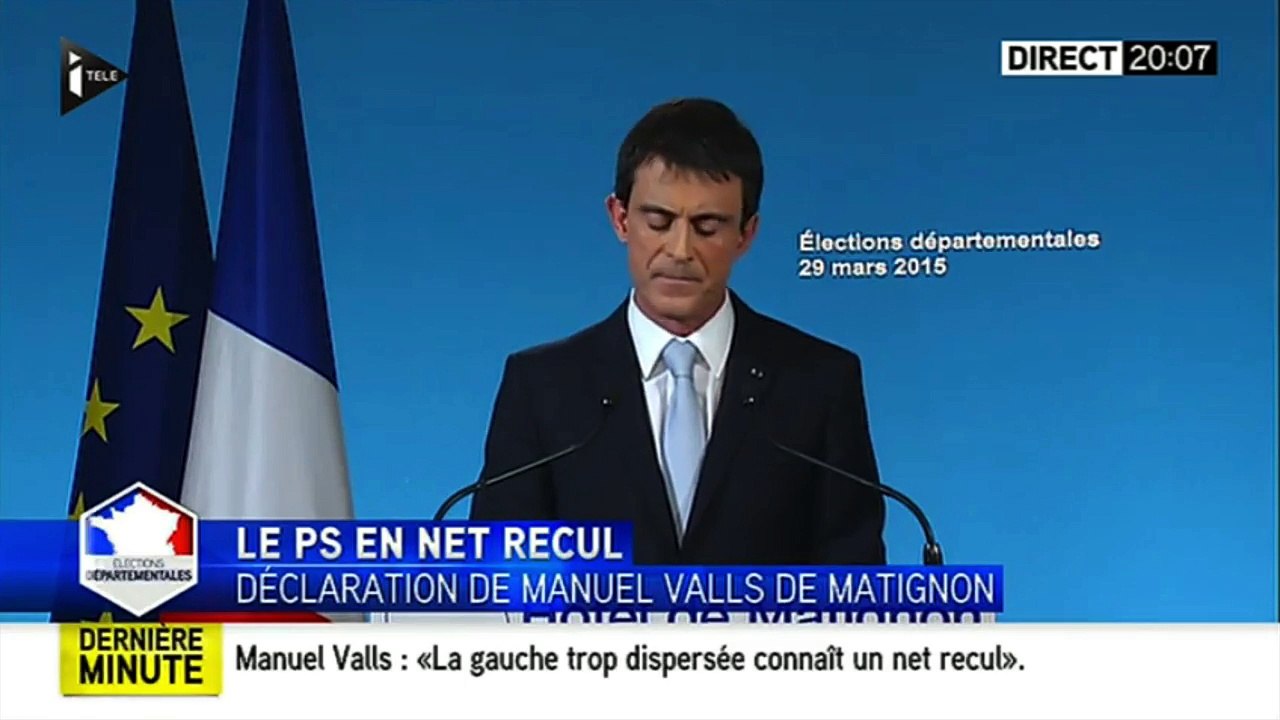 Départementales - Manuel Valls : "Les scores élevés de l'extrême droite restent un défi pour tous les Républicains"