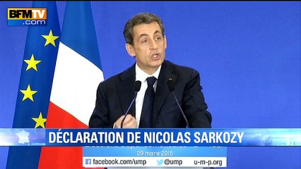 "Jamais notre famille politique n'avait gagné autant de départements", se réjouit Sarkozy